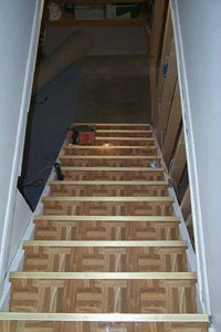 Looking down stairs