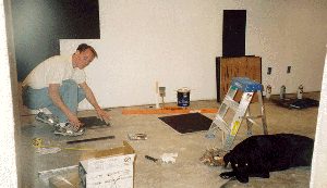 Starting the carpet tile